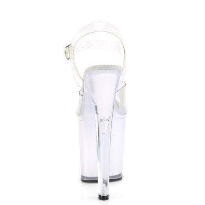 Pleaser Sandales pour femmes ILLUMINATOR-808 CLR / BLANC GLOW