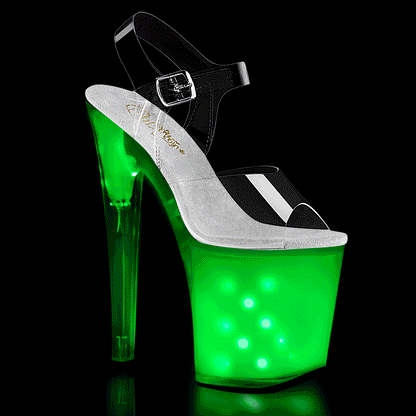 Pleaser Sandales pour femmes ILLUMINATOR-808 CLR / BLANC GLOW