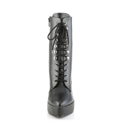 Devious Pompes pour femmes INDULGE-1020 Blk Faux Cuir