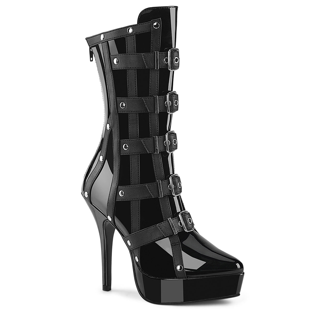 Devious Women's Platforms INDULGE-1038 Blk Pat