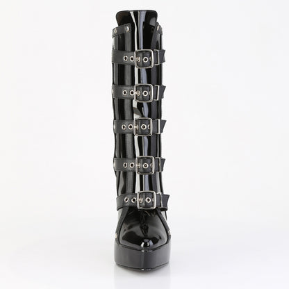 Devious Women's Platforms INDULGE-1038 Blk Pat