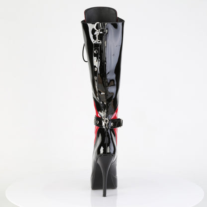Devious Women's Platforms INDULGE-2028 Blk-Red Pat