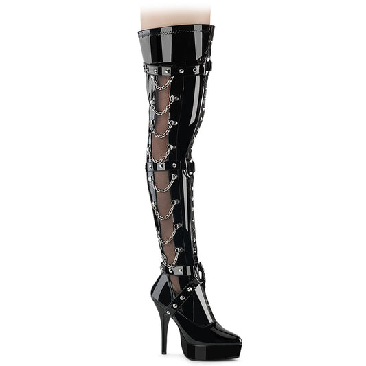 Devious Women's Platforms INDULGE-3026 Blk Pat
