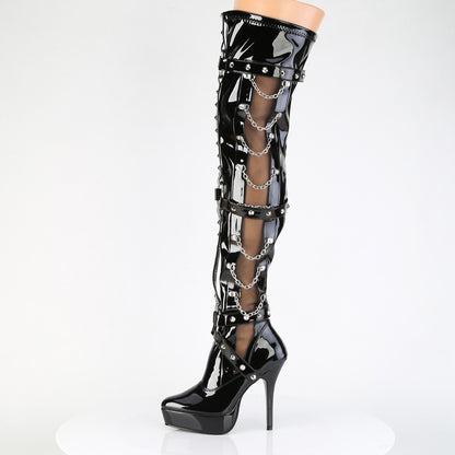 Devious Women's Platforms INDULGE-3026 Blk Pat