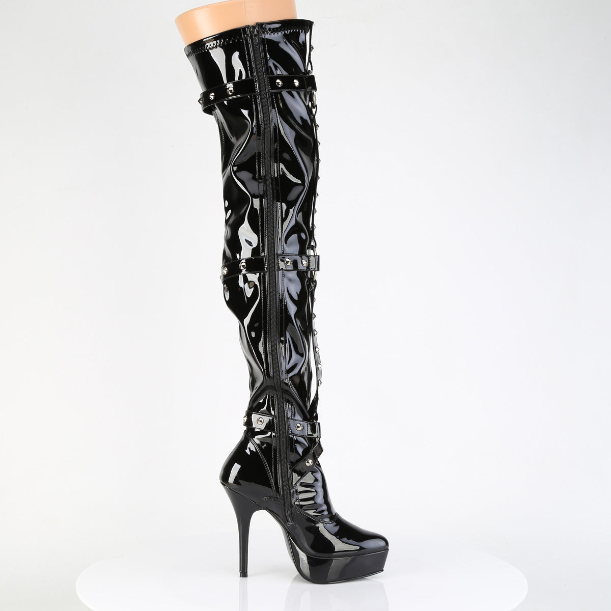 Devious Women's Platforms INDULGE-3026 Blk Pat