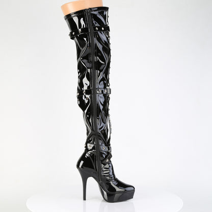 Devious Women's Platforms INDULGE-3026 Blk Pat