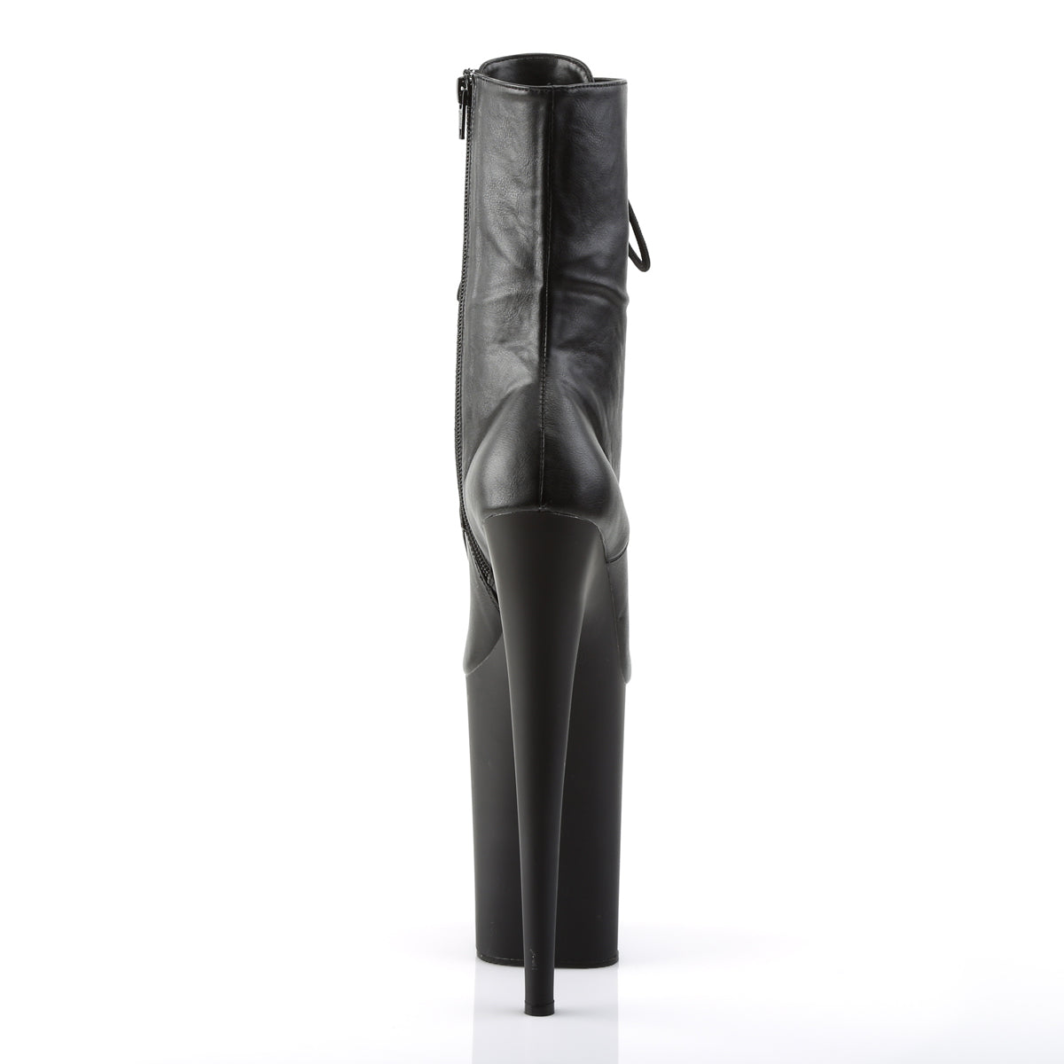 Pleaser Bottines pour femmes INFINITY-1020 Blk Faux Cuir / Blk Matte