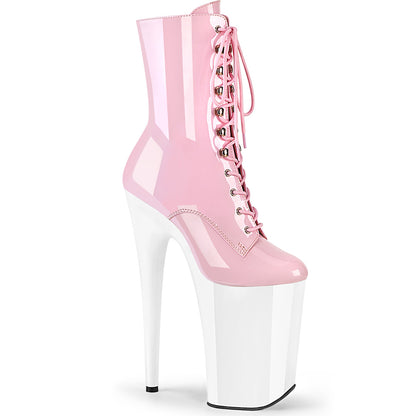 Pleaser  Bottines INFINITY-1020 B. Pat rose / wht