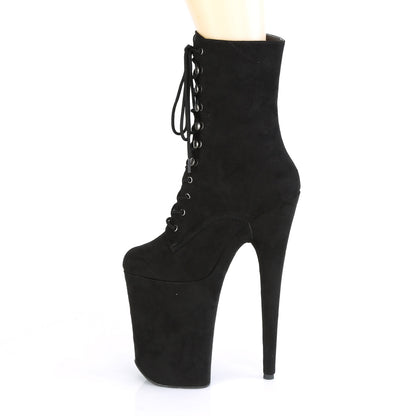 Pleaser Bottines pour femmes INFINITY-1020FS BLK FAUX SUDE / BLK FAUX SUDE