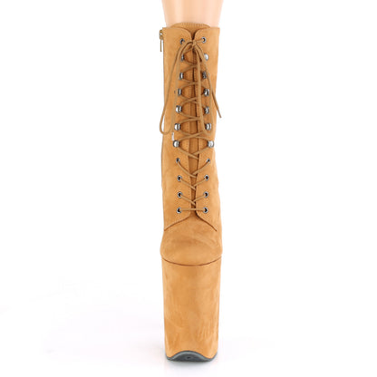 Pleaser Bottines pour femmes INFINITY-1020fs Camel Faux daim /Camel Faux daim