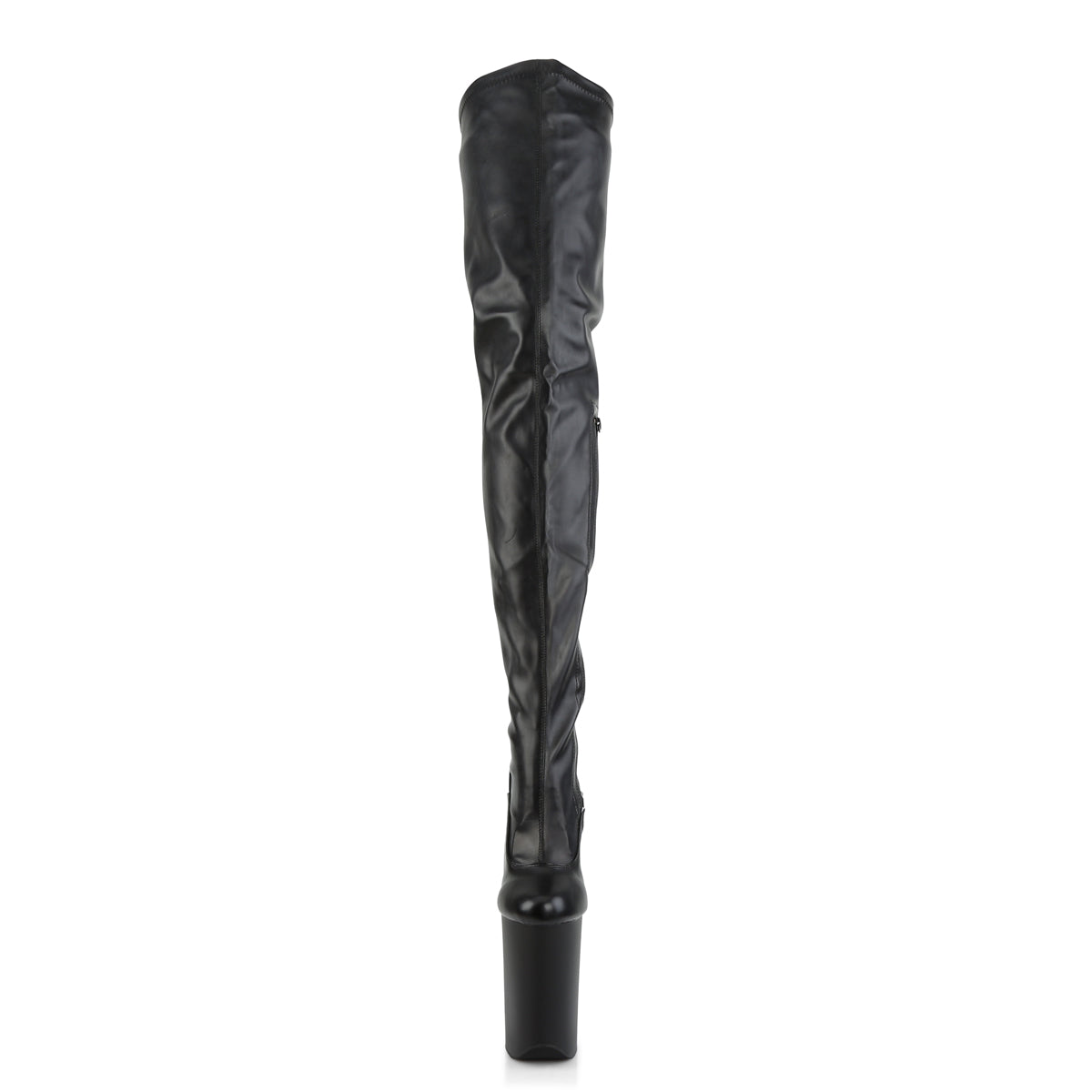 Pleaser Bottes pour femmes INFINITY-4000 BLK STR FAUX CUIR / BLK MATTE