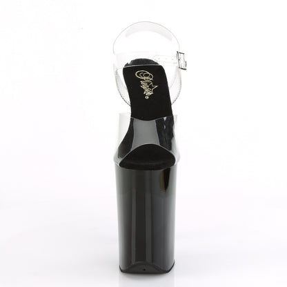 Pleaser Sandales pour femmes INFINITY-908 CLR / BLK