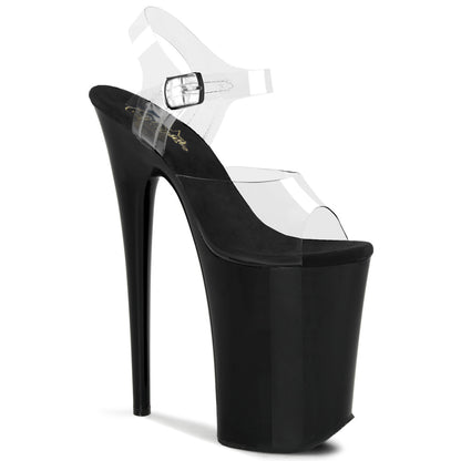Pleaser Sandales pour femmes INFINITY-908 CLR / BLK