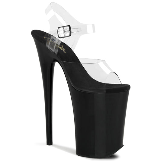 Pleaser Sandales pour femmes INFINITY-908 CLR / BLK