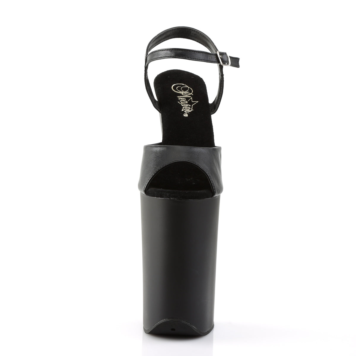 Pleaser Sandales pour femmes INFINITY-909 Blk Faux Cuir / Blk Matte