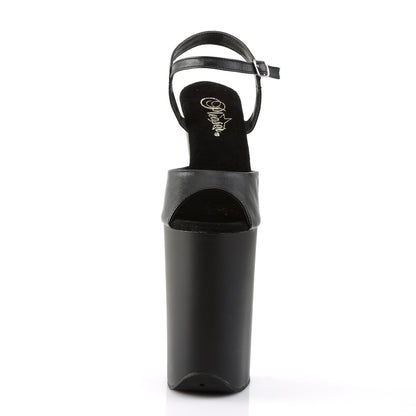 Pleaser Sandales pour femmes INFINITY-909 Blk Faux Cuir / Blk Matte