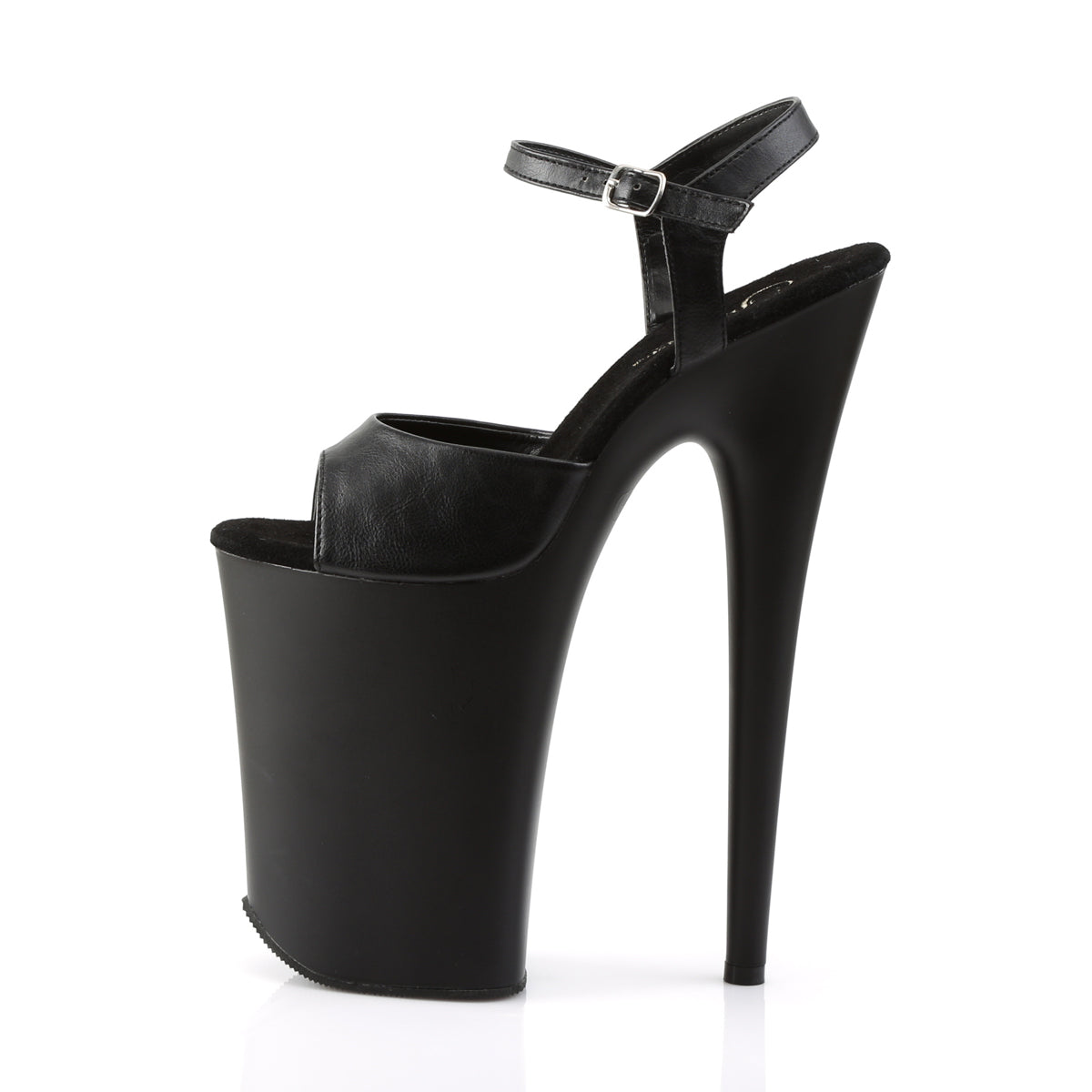 Pleaser Sandales pour femmes INFINITY-909 Blk Faux Cuir / Blk Matte