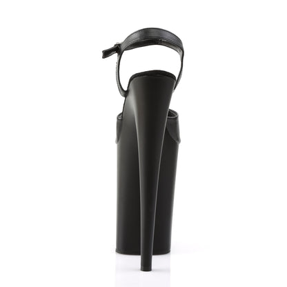 Pleaser Sandales pour femmes INFINITY-909 Blk Faux Cuir / Blk Matte