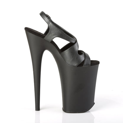 Pleaser Womens Sandals INFINITY-930 Blk Pu/Blk Matte