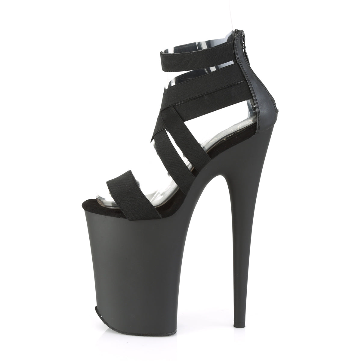 Pleaser Sandales pour femmes INFINITY-969 BLK BAND BAND-FAUX CUIR / BLK COMITÉ