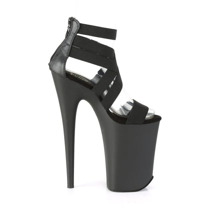 Pleaser Sandales pour femmes INFINITY-969 BLK BAND BAND-FAUX CUIR / BLK COMITÉ