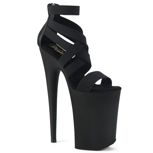 Pleaser Sandales pour femmes INFINITY-969 BLK BAND BAND-FAUX CUIR / BLK COMITÉ