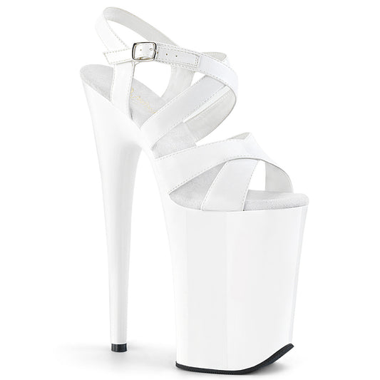Pleaser Sandales pour femmes INFINITY-997 wht pat / wht