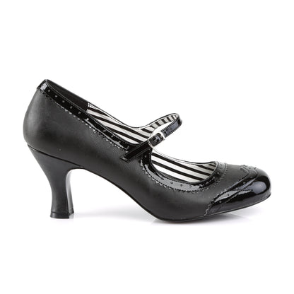 Pleaser Pink Label Pompes pour femmes JENNA-06 Blk Faux Cuir-Pat