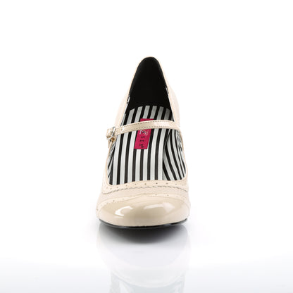 Pleaser Pink Label Pompes pour femmes JENNA-06 Crème Faux Cuir-Pat