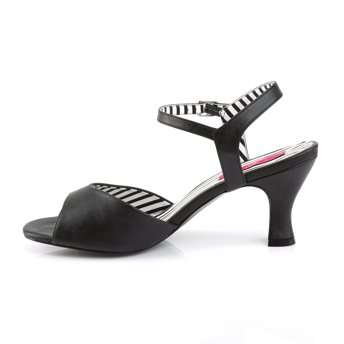 Pleaser Pink Label Womens Pumps JENNA-09 Blk Faux Leather