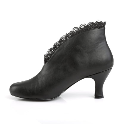 Pleaser Pink Label Bottines pour femmes JENNA-105 Blk Faux Cuir-dentelle