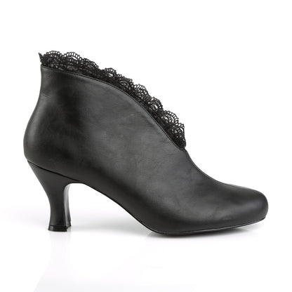 Pleaser Pink Label Bottines pour femmes JENNA-105 Blk Faux Cuir-dentelle