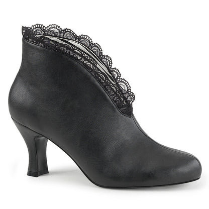 Pleaser Pink Label Bottines pour femmes JENNA-105 Blk Faux Cuir-dentelle