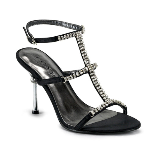Pleaser Party & Prom Sandales féminines JEWEL-27 BLK Satin