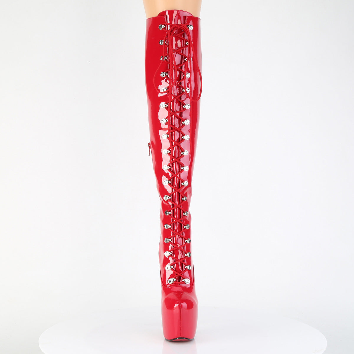Pleaser Women's Platform Shoes JUBILANT-3012 Red Str. Pat