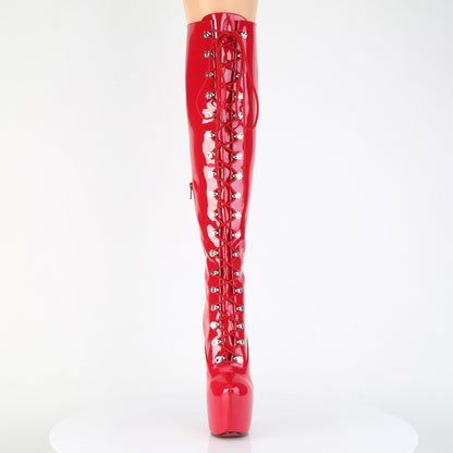 Pleaser Women's Platform Shoes JUBILANT-3012 Red Str. Pat