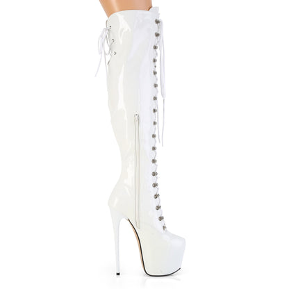Pleaser Women's Platform Shoes JUBILANT-3012 Wht Str. Pat