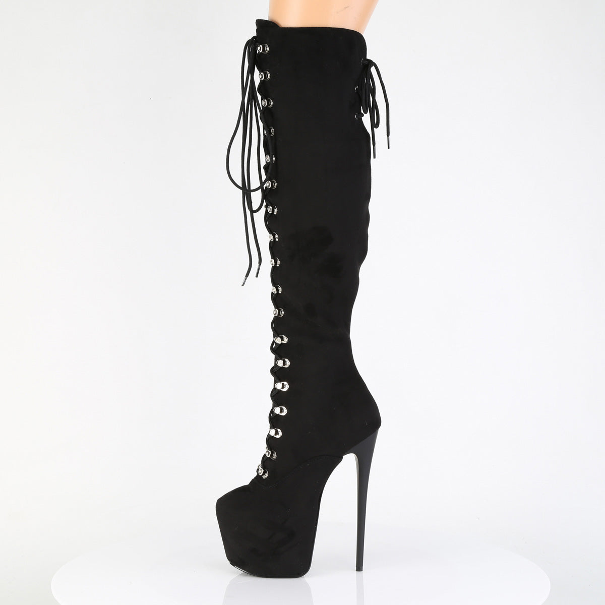 Pleaser Women's Platform Shoes JUBILANT-3012FS Blk Faux Suede