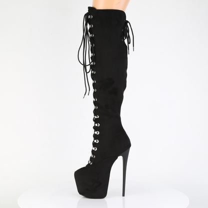 Pleaser Women's Platform Shoes JUBILANT-3012FS Blk Faux Suede