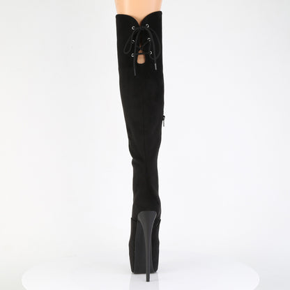 Pleaser Women's Platform Shoes JUBILANT-3012FS Blk Faux Suede