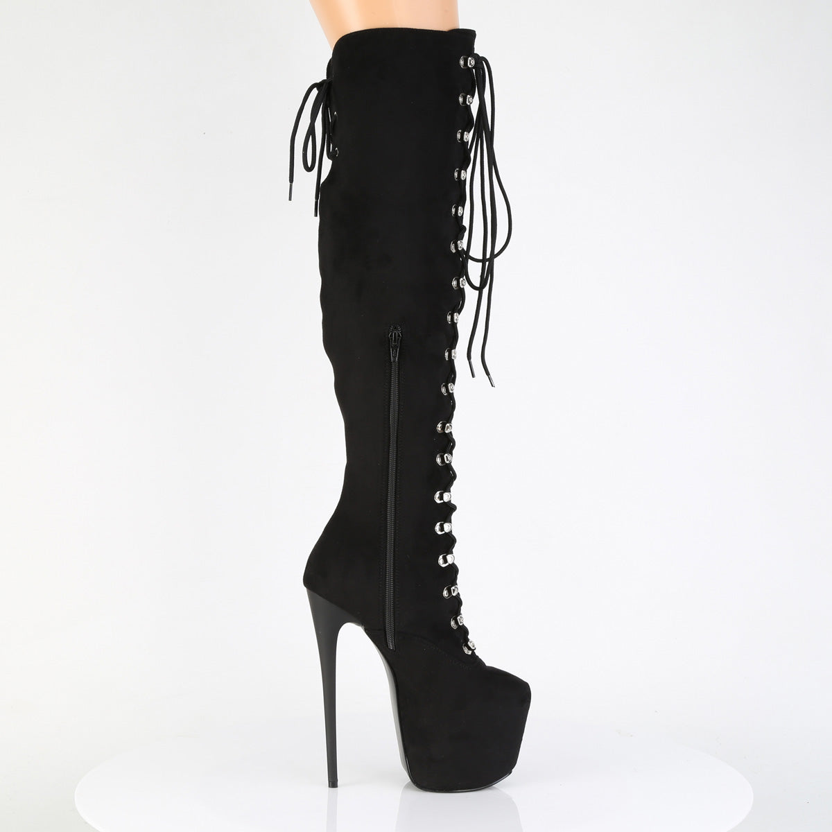 Pleaser Women's Platform Shoes JUBILANT-3012FS Blk Faux Suede