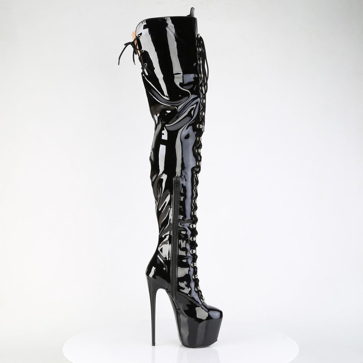Pleaser Women's Platform Shoes JUBILANT-4012 Blk Str. Pat