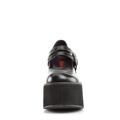 DemoniaCult Pompes pour femmes KERA-08 Cuir végétalien BLK