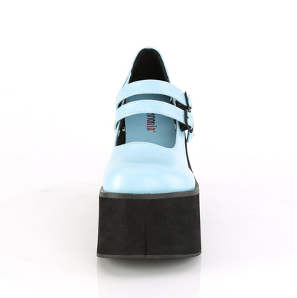 DemoniaCult Pompes pour femmes KERA-08 B. Cuir végétalien bleu