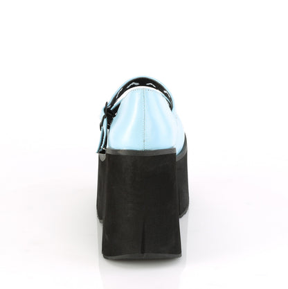 DemoniaCult Pompes pour femmes KERA-08 B. Cuir végétalien bleu