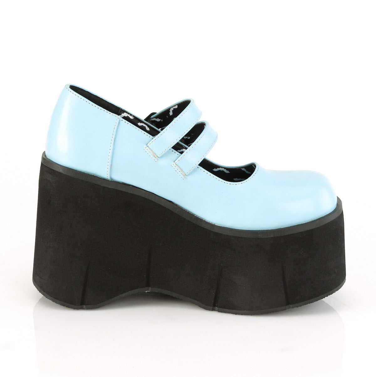 DemoniaCult Pompes pour femmes KERA-08 B. Cuir végétalien bleu