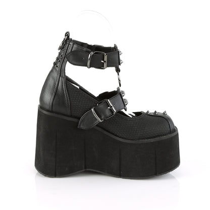 DemoniaCult Womens Pumps KERA-12 Blk Vegan Leather
