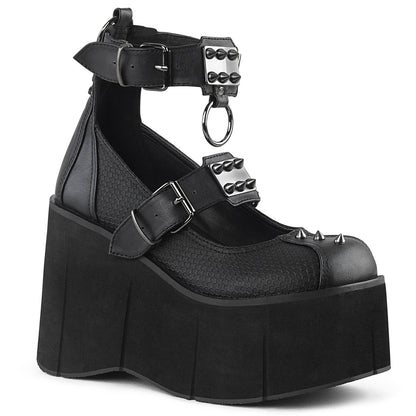 DemoniaCult Womens Pumps KERA-12 Blk Vegan Leather