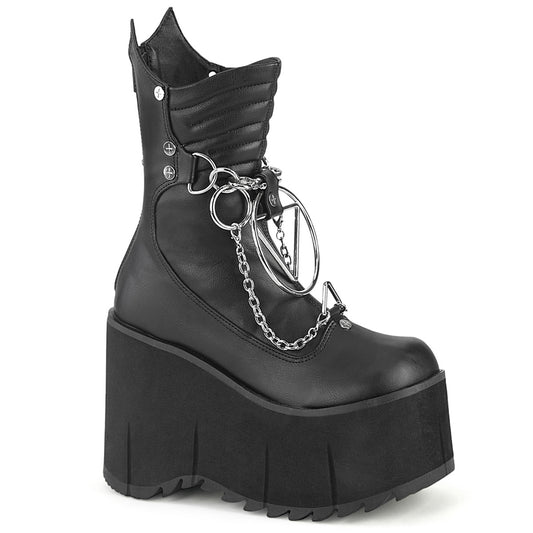 DemoniaCult  Ankle Boots KERA-130 Blk Vegan Leather