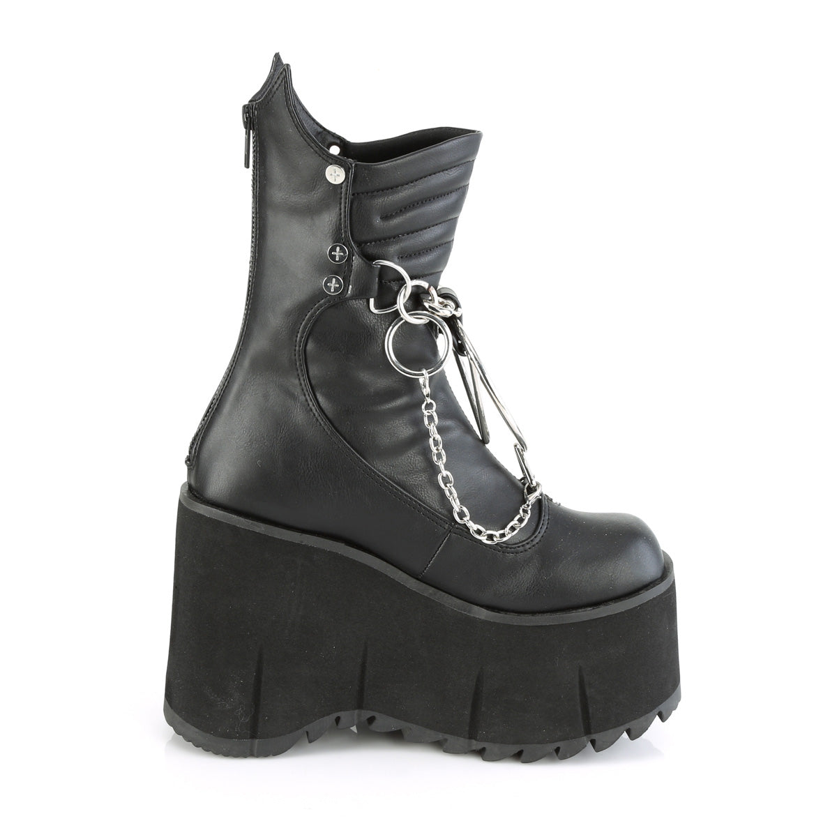 DemoniaCult  Ankle Boots KERA-130 Blk Vegan Leather